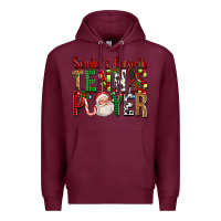 Burgundy Santa's Favorite Tennis Player For Christmas Premium Hoodie - FaDigitalArtStudio