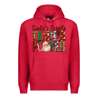 Cardinal Santa's Favorite Tennis Player For Christmas Premium Hoodie - FaDigitalArtStudio
