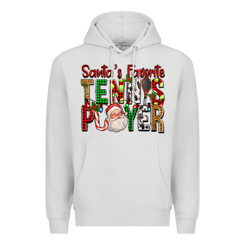 Santa's Favorite Tennis Player For Christmas Premium Hoodie by FaDigitalArtStudio | Teevron