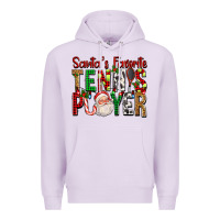 Lilac Santa's Favorite Tennis Player For Christmas Premium Hoodie - FaDigitalArtStudio