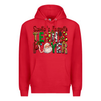 Red Santa's Favorite Tennis Player For Christmas Premium Hoodie - FaDigitalArtStudio