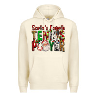 Sandshell Santa's Favorite Tennis Player For Christmas Premium Hoodie - FaDigitalArtStudio