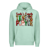 Seafoam Santa's Favorite Tennis Player For Christmas Premium Hoodie - FaDigitalArtStudio