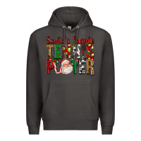 Smoke Santa's Favorite Tennis Player For Christmas Premium Hoodie - FaDigitalArtStudio