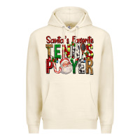 Tofu Santa's Favorite Tennis Player For Christmas Premium Hoodie - FaDigitalArtStudio