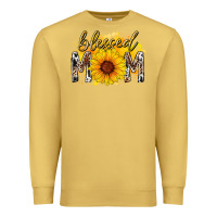 Antique Gold blessed mom sunflower Premium Sweatshirt - RacoonDesign