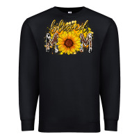 Black blessed mom sunflower Premium Sweatshirt - RacoonDesign