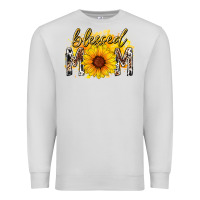 Dove Grey blessed mom sunflower Premium Sweatshirt - RacoonDesign