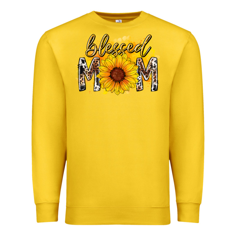 Blessed Mom Sunflower Premium Sweatshirt by RacoonDesign | Teevron