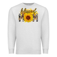 Oatmeal Heather blessed mom sunflower Premium Sweatshirt - RacoonDesign