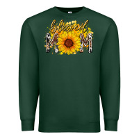 Sports Green blessed mom sunflower Premium Sweatshirt - RacoonDesign