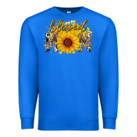 True Royal blessed mom sunflower Premium Sweatshirt - RacoonDesign