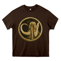 Chocolate Brown mammoth black king Heavy Core Tee - lanVoArt