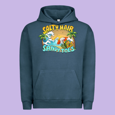 Salty Hair Sandy Toes Summer Urban Hoodie Designed By Barkaloodesign