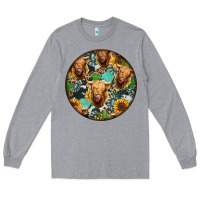 Highland Cow Pattern Long Sleeve Tee | Teevron