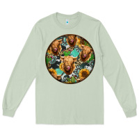 Matcha Highland Cow Pattern Long Sleeve Tee - Jasminsmagicworld