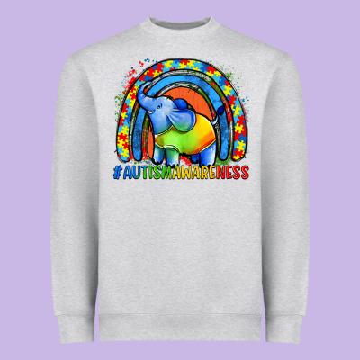 Autism Awareness Autism Elephant Heavyweight Sweatshirt Designed By Fadigitalartstudio