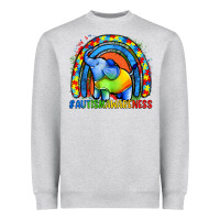 Heather Grey Autism Awareness Autism elephant Heavyweight Sweatshirt - FaDigitalArtStudio