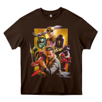 Chocolate Brown rip jason david frank ranger Heavy Core Tee - lanVoArt