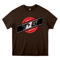 Chocolate Brown toqger vintage rainbow line Heavy Core Tee - lanVoArt
