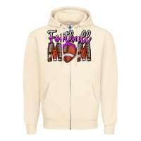 Sandshell Football Mom Zipper Hoodie - CowhideDigitalArt