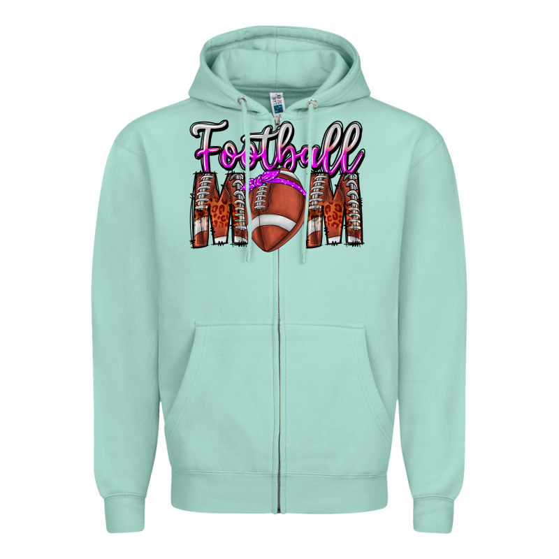 Football Mom Zipper Hoodie by CowhideDigitalArt | Teevron
