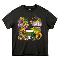 Asphalt Mardi Gras Coffee Cups Heavy Core Tee - BundleAndBundleShop