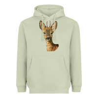 Matcha Red brocket Deer Head Heavyweight Hoodie - LillyAllenDesigns