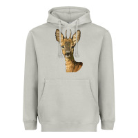 Moon Dust Red brocket Deer Head Heavyweight Hoodie - LillyAllenDesigns