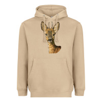 Mushroom Red brocket Deer Head Heavyweight Hoodie - LillyAllenDesigns