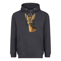 Smoke Red brocket Deer Head Heavyweight Hoodie - LillyAllenDesigns