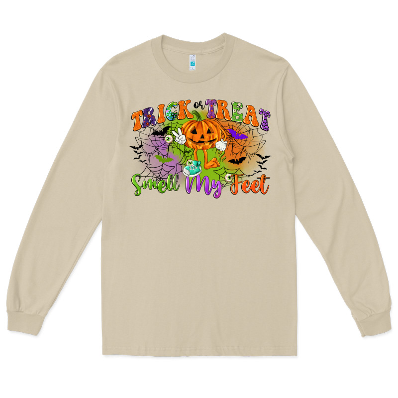 Trick Or Treat Smell My Feet Long Sleeve Tee by CowGirlArtShop | Teevron