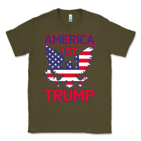 Army Green Trump America First Eagle Classic Tee - Bettercallsaul