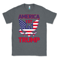 Charcoal Heather Trump America First Eagle Classic Tee - Bettercallsaul