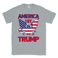 Heather Grey Trump America First Eagle Classic Tee - Bettercallsaul