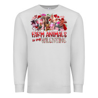 Dove Grey farm animals is my valentine Premium Sweatshirt - RacoonDesign