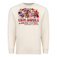 Sandshell farm animals is my valentine Premium Sweatshirt - RacoonDesign