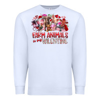 White farm animals is my valentine Premium Sweatshirt - RacoonDesign