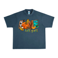 Midnight Navy Love Fall y'all Urban Heavy Tee - NancyCooperArtShop