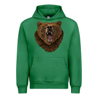 Emerald bear head Urban Hoodie - BarkalooDesign