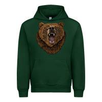 Foreset Green bear head Urban Hoodie - BarkalooDesign