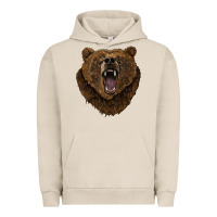 Pigment French Oak bear head Urban Hoodie - BarkalooDesign
