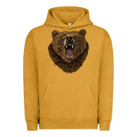 Pigment Peanut Butter bear head Urban Hoodie - BarkalooDesign
