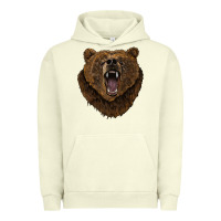 Pigment Pistachio bear head Urban Hoodie - BarkalooDesign