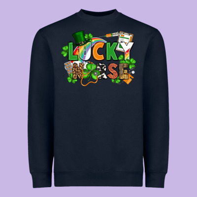 Lucky Nurse St. Patrick's Day Heavyweight Sweatshirt Designed By Fadigitalartstudio