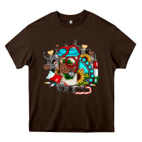 Chocolate Brown Christmas sunflower gemstone nurse Heavy Core Tee - JahusDesignShop