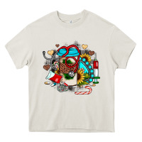 Cream Christmas sunflower gemstone nurse Heavy Core Tee - JahusDesignShop