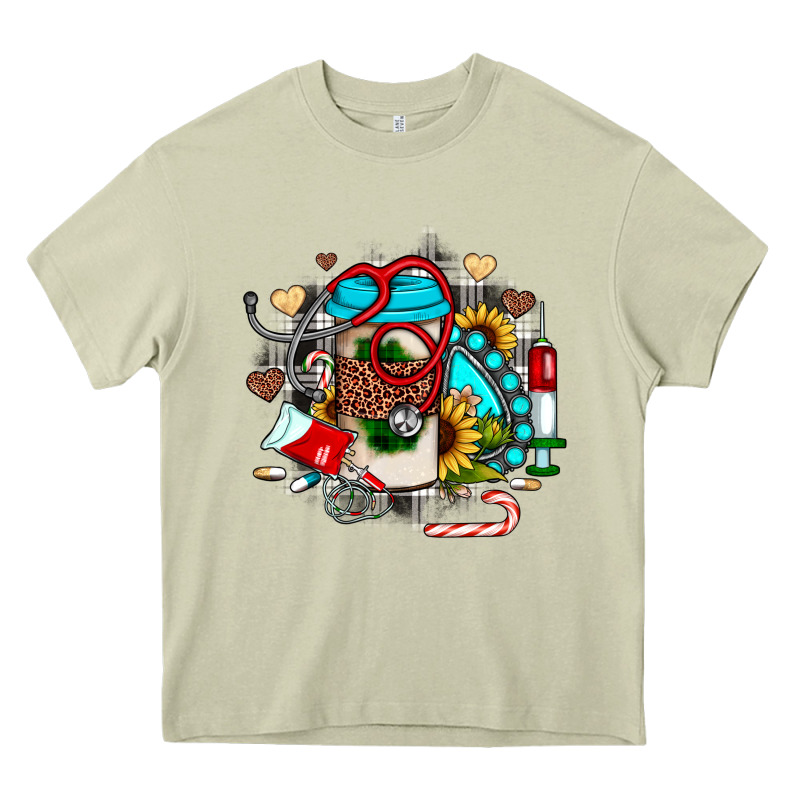 Christmas Sunflower Gemstone Nurse Heavy Core Tee by JahusDesignShop | Teevron