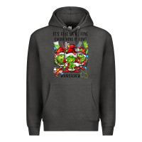 Charcoal Heather it's fine we're fine everythıng is fine! nursecre Premium Hoodie - FaDigitalArtStudio