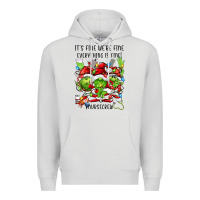 Dove Grey it's fine we're fine everythıng is fine! nursecre Premium Hoodie - FaDigitalArtStudio
